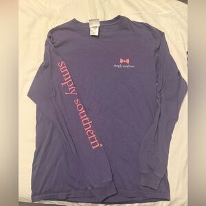 Simply Southern Long Sleeve Purple Pink Tee